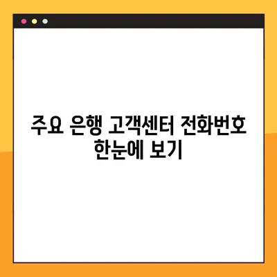 전화로 은행 상담원과 연결하는 가장 빠른 방법| 전화번호 & 상담 가능 시간 안내 | 은행, 고객센터, 상담, 전화 연결, 시간, 전화번호