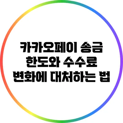 카카오페이 송금 한도와 수수료 변화에 대처하는 법