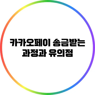 카카오페이 송금받는 과정과 유의점