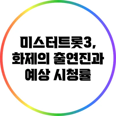 미스터트롯3, 화제의 출연진과 예상 시청률
