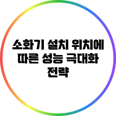 소화기 설치 위치에 따른 성능 극대화 전략