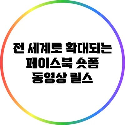전 세계로 확대되는 페이스북 숏폼 동영상 릴스