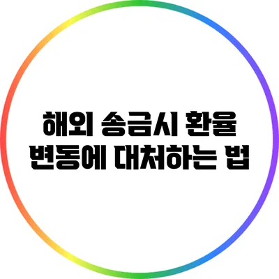 해외 송금시 환율 변동에 대처하는 법