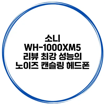 소니 WH-1000XM5 리뷰 최강 성능의 노이즈 캔슬링 헤드폰